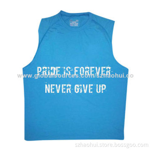Sports Tanks with Cut & Sew, Made of 100% Polyester Mesh 140gsm